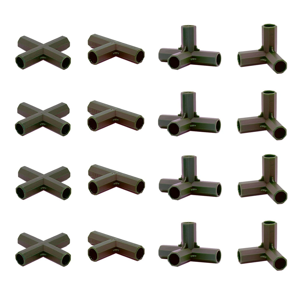 Bykswil 16pcs connector for four types, ideal for flexible greenhouse setups.