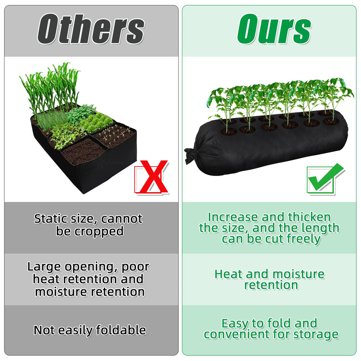 Bylion breathable mesh panel improves ventilation for vigorous root development.