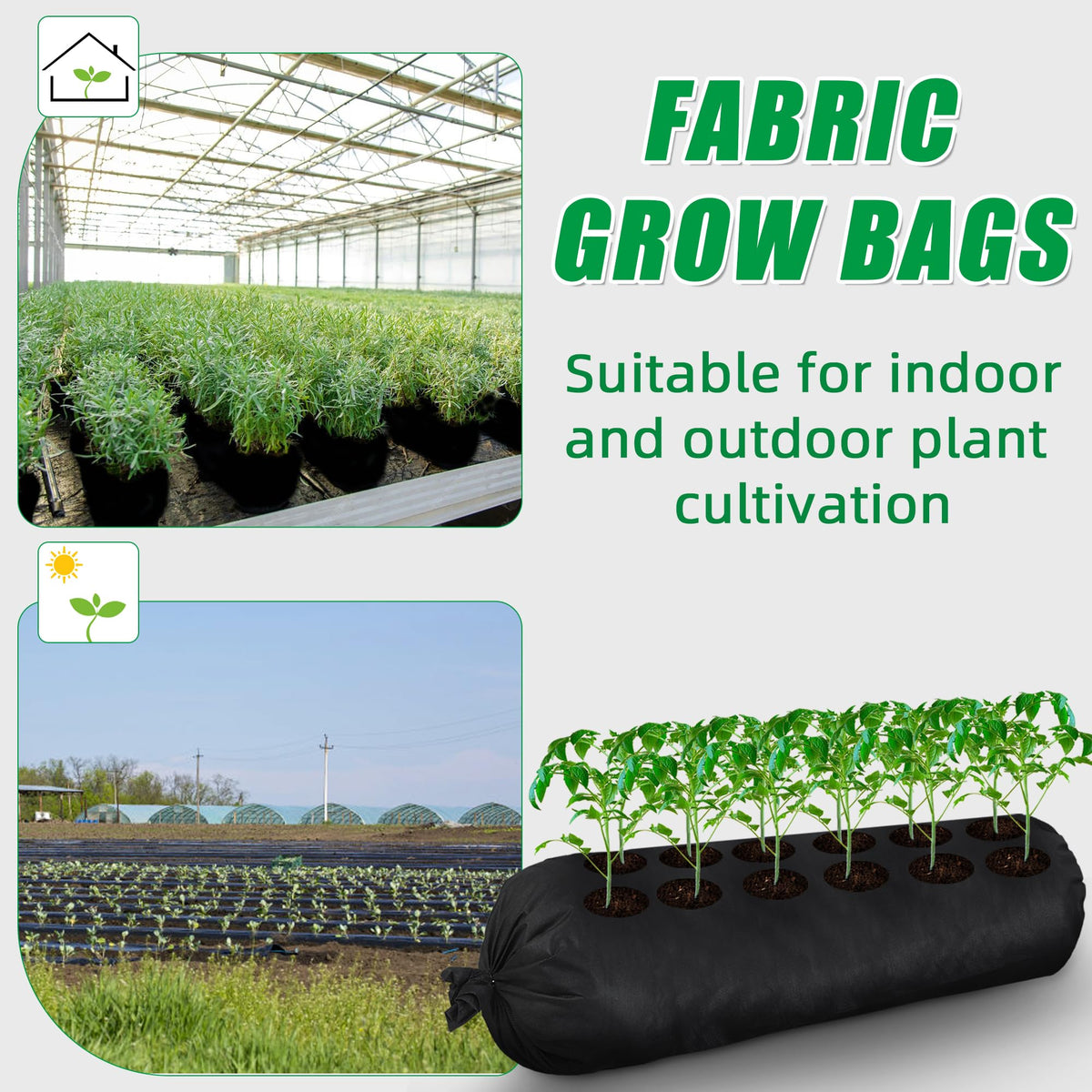 Bylion reusable garden bags for indoor and outdoor vegetables and flowers.