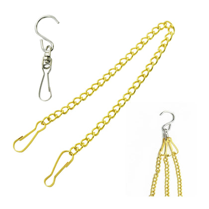 Bytiyar 10-pcs fine hanging chain in gold, ideal for lightweight decor and small planters.