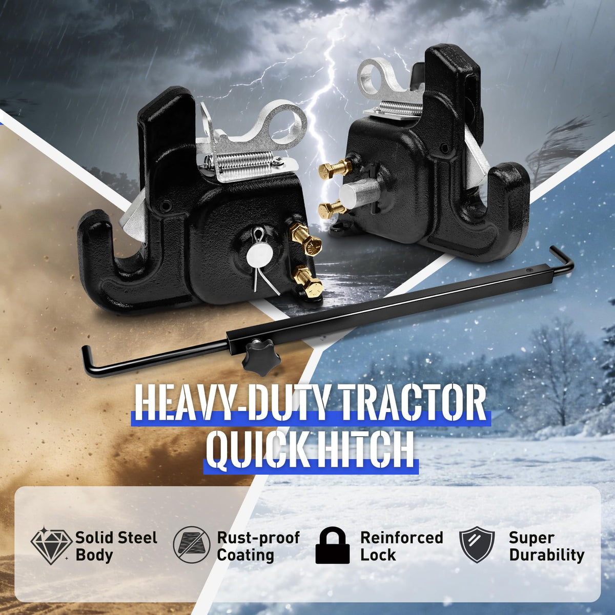 BZ SUN Cat 1 Quick Hitch tire clearance reduces rear tire rubbing