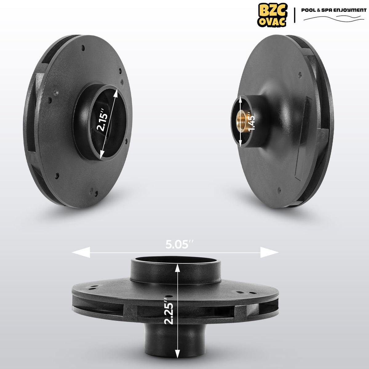 Bzcovac 073131 impeller compatible-models fit a range of 3 HP pumps