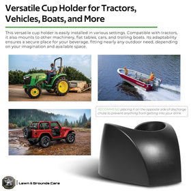 AM131898 cup holder secures a bottle during vibration and movement.