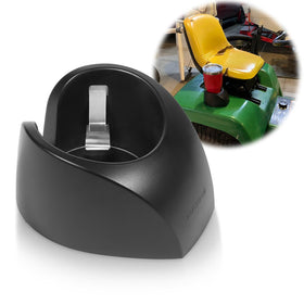 Bzcovac AM131898 cup holder mounted on a lawn tractor for secure drinks.