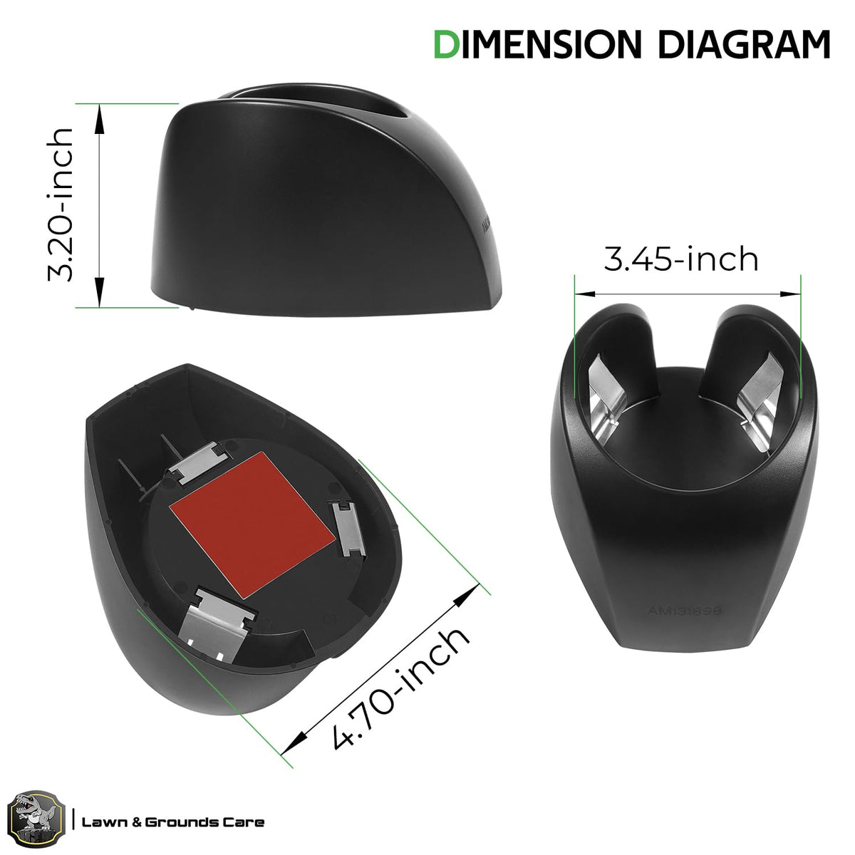 Durable ABS plastic construction of AM131898 resists moisture and weather.