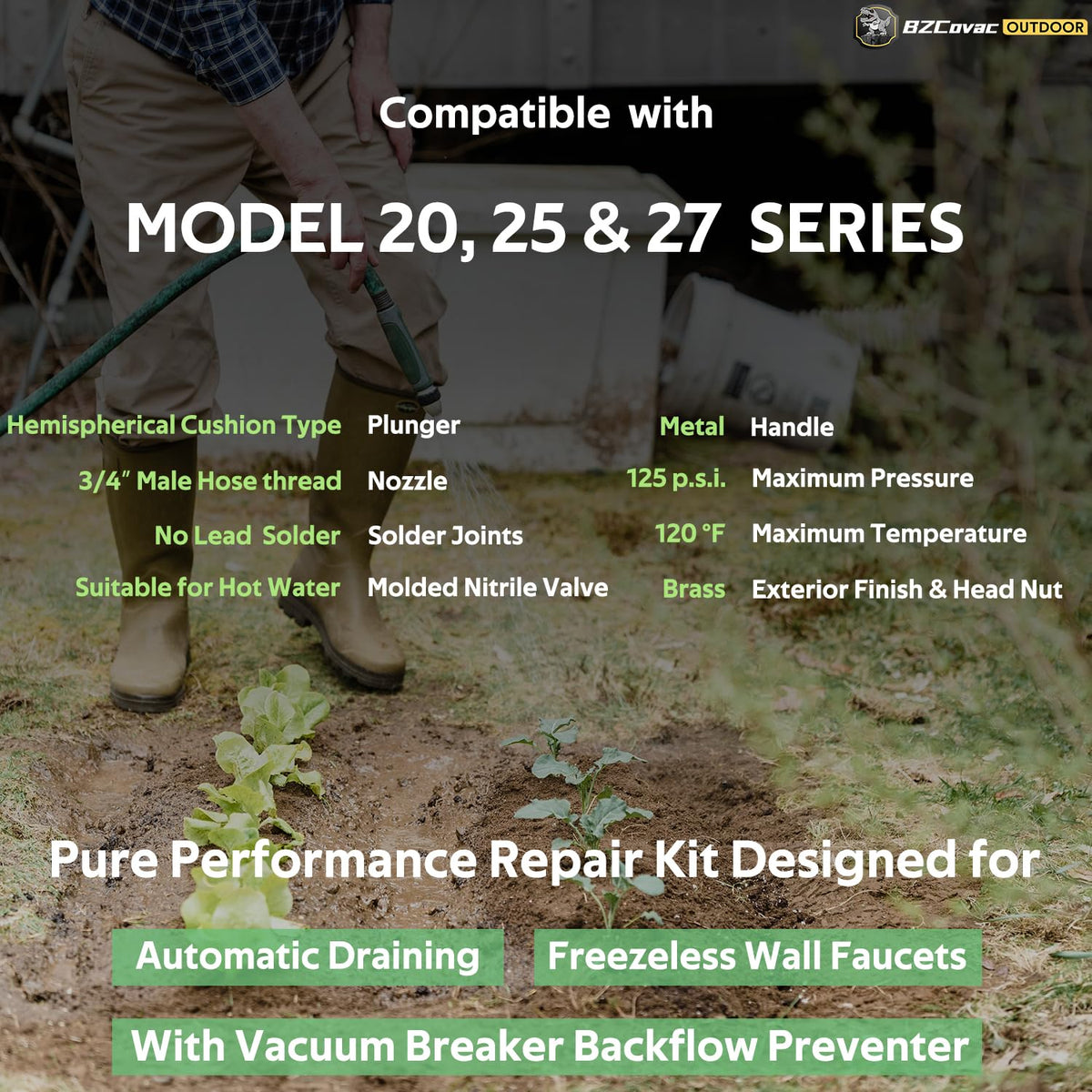 Bzcovac RK-25 drain valve assembly helps prevent leaks in watering setups