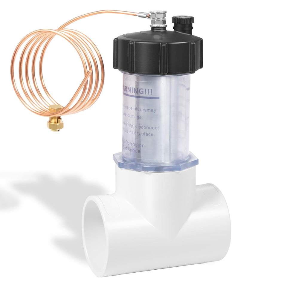 Bzsunway 104D inline 2 zinc anode for pool systems protects metal components from corrosion.