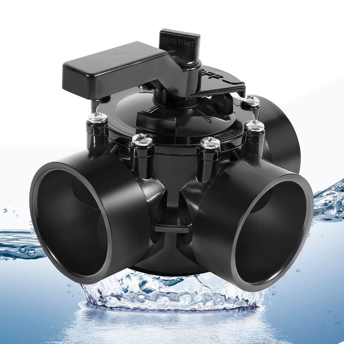 Bzsunway 3-port diverter valve front view enables flexible flow control for pools