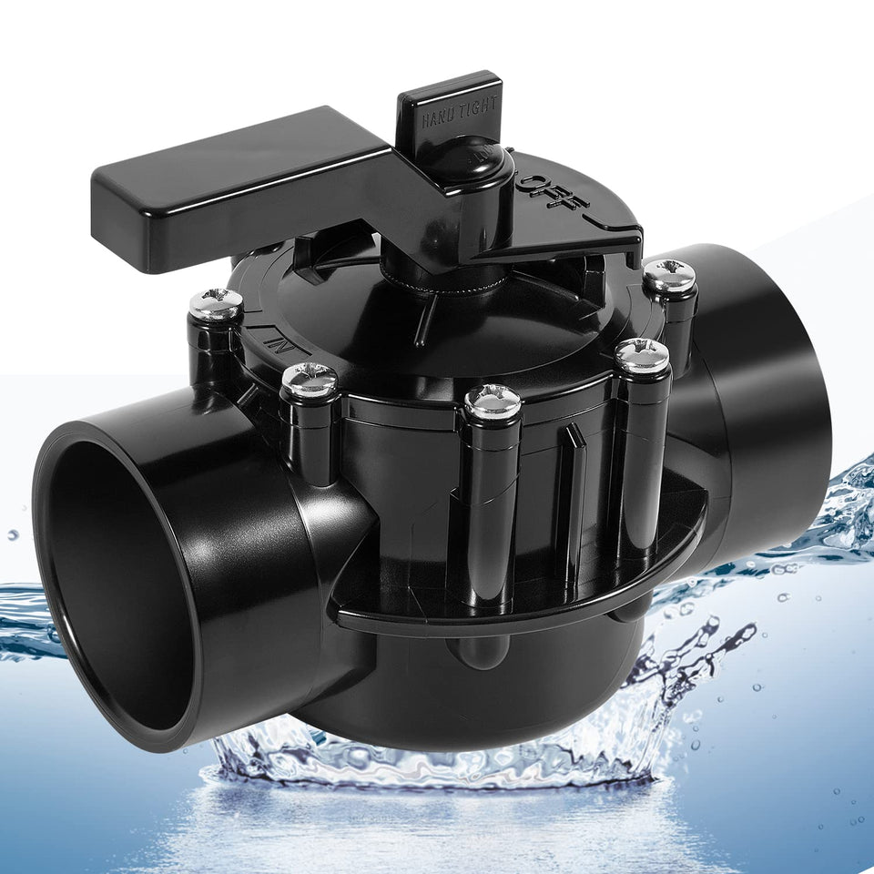 Bzsunway 4716 front view of the two-port diverter valve for pool plumbing.