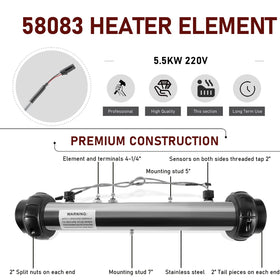 Bzsunway Balboa heater element side view showing compact fit
