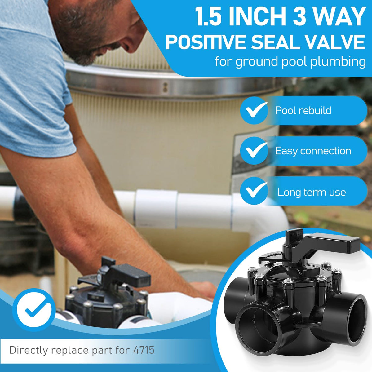 Bzsunway CPVC black finish enhances corrosion resistance for long-lasting pool use