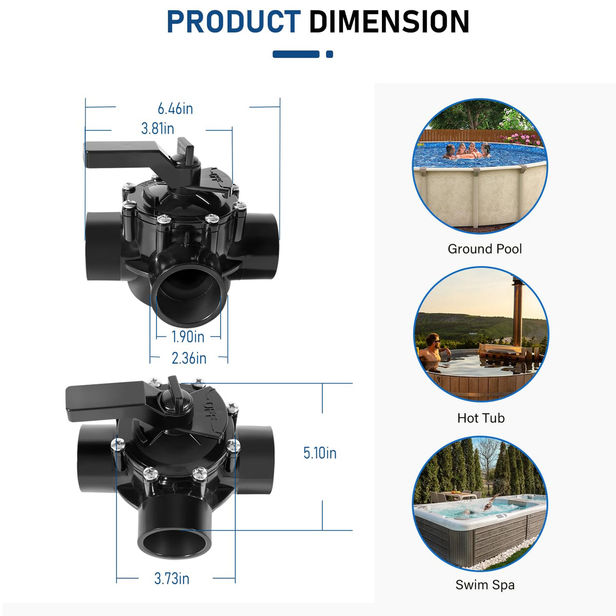 Bzsunway 2-inch pipe compatibility supports flexible plumbing configurations