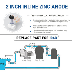 Bzsunway zinc anode installation in water pipe reduces galvanic wear near heaters.