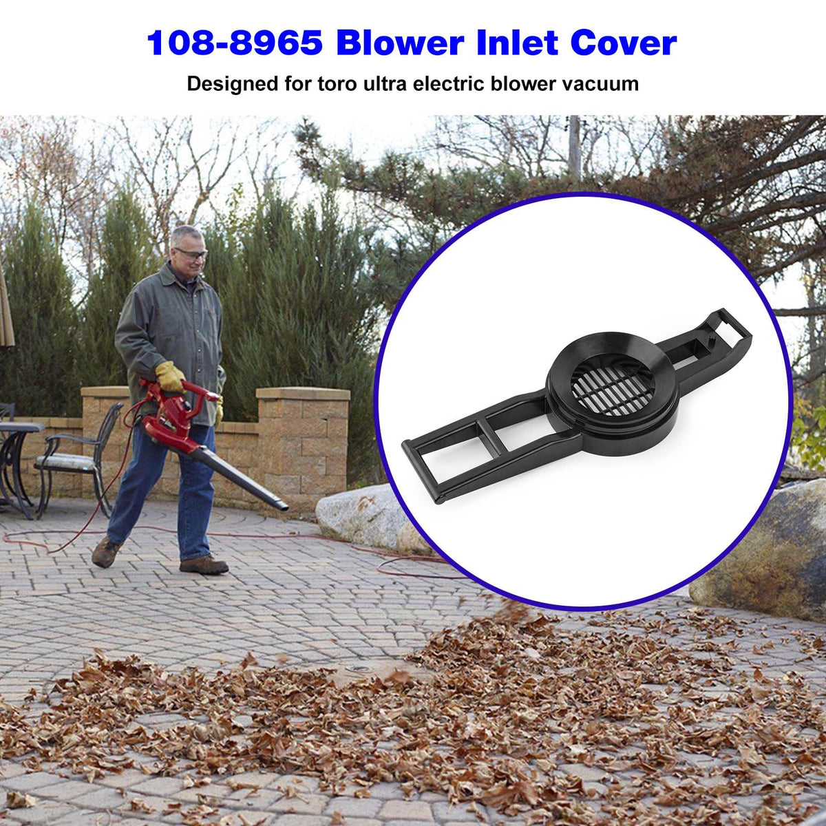 BZTT 108-8965 inlet cover supports easy maintenance of leaf blower systems