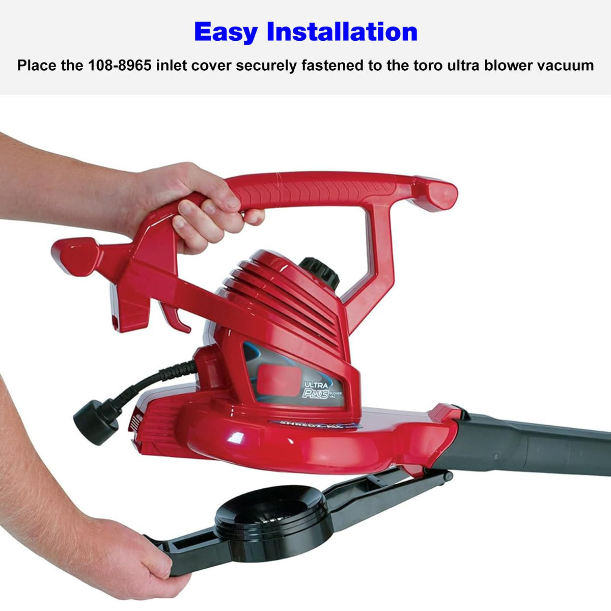 BZTT 108-8965 inlet cover reduces noise when fitted to Toro blower vacuums