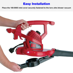 BZTT 108-8965 inlet cover reduces noise when fitted to Toro blower vacuums