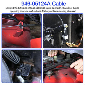 BZTT replacement cable installed on a 42-inch riding mower deck