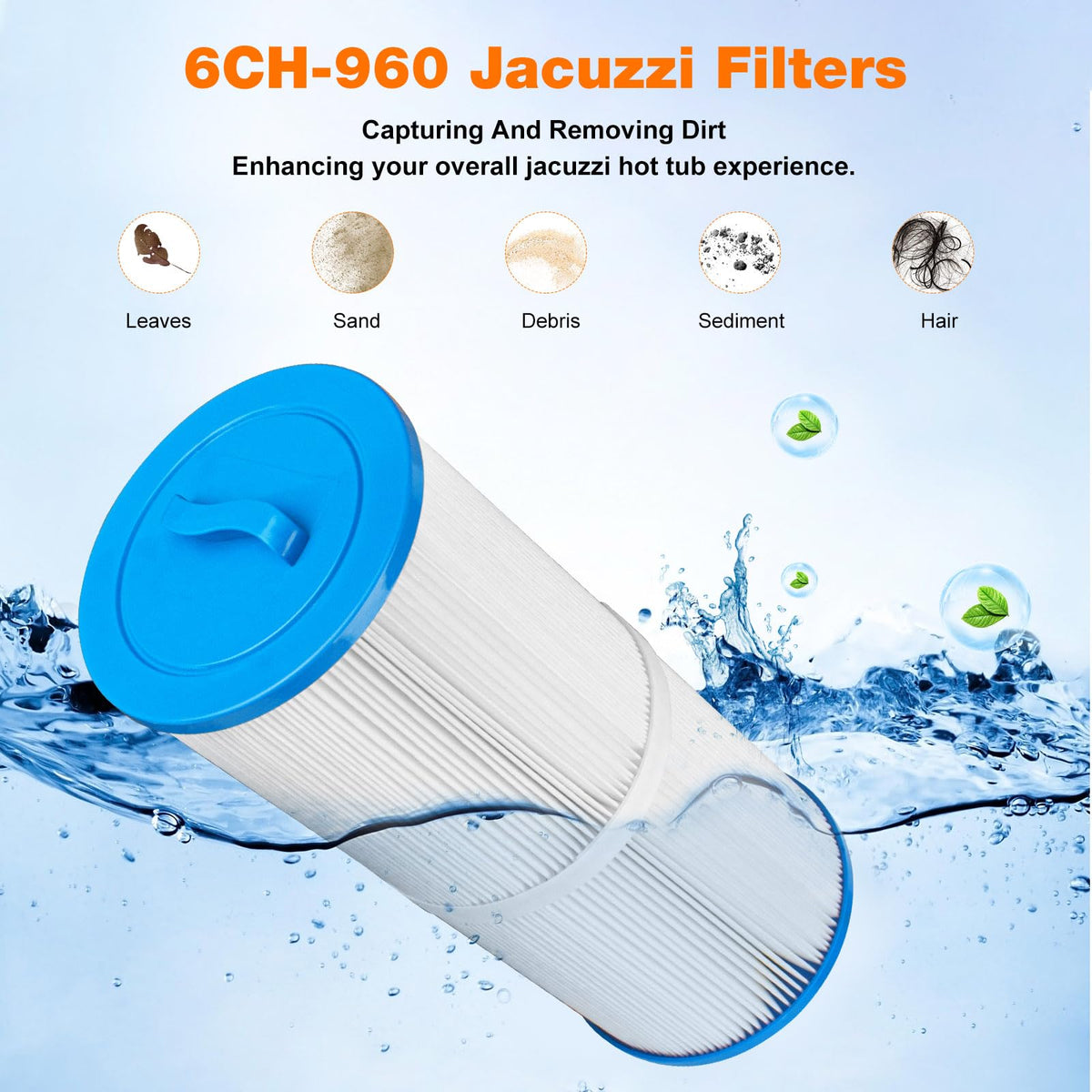 BZTT 6CH-960 spa filter top handle design for simple removal