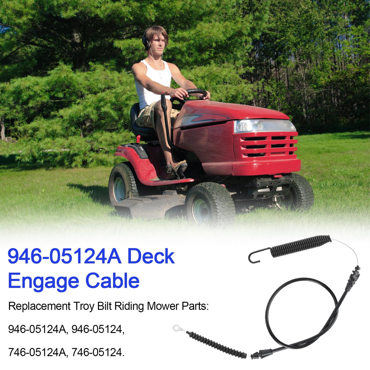 BZTT blade engagement cable eyelet end shown for 24-inch installation