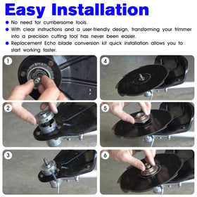BZTT Brush cutter kit with flange nut and collar for fast setup