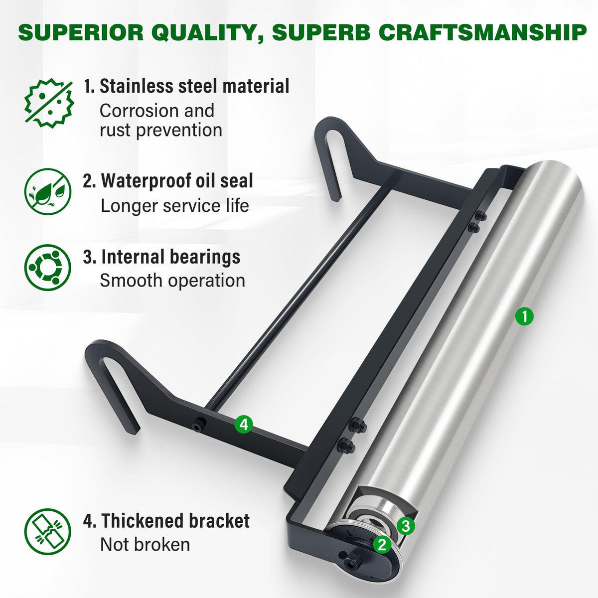Durable stainless steel kit supports long-term lawn maintenance