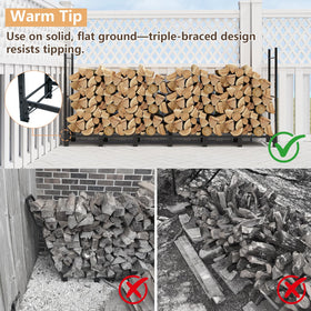 C-Hopetree adjustable-length sections enable customized storage for large wood piles