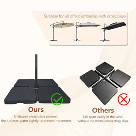 C-Hopetree base weights with easy-fill spout designed for quick outdoor setups.