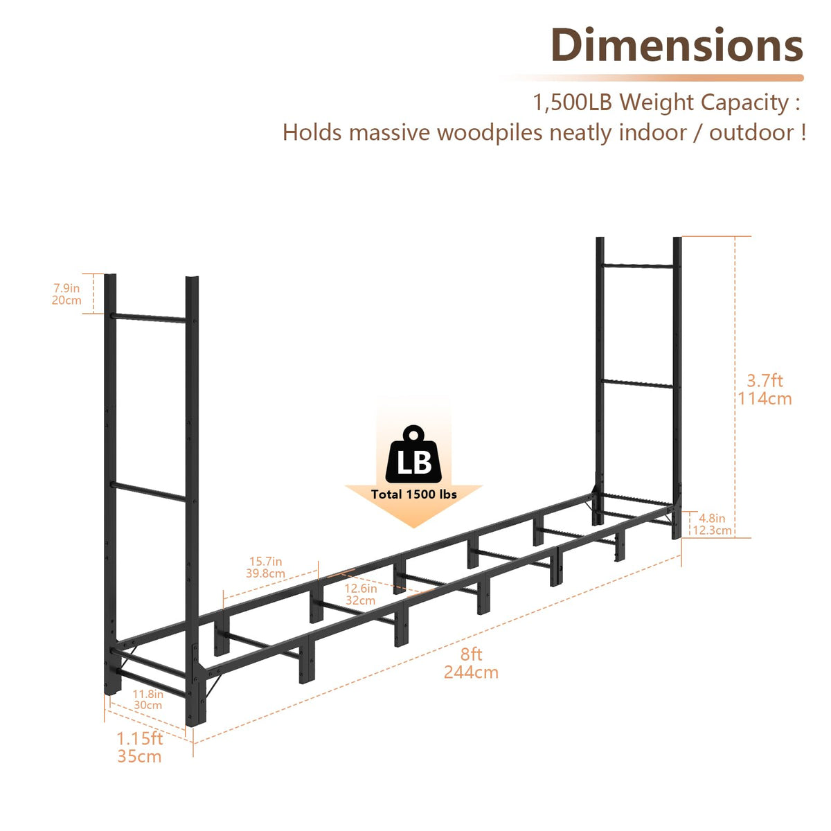 C-Hopetree indoor setup keeps logs neatly stacked and easy to access