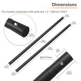C Hopetree powder coated bottom pole resists outdoor corrosion