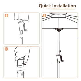C-Hopetree powder-coated lower pole withstands outdoor use and weather.