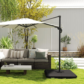 C-Hopetree recycled plastic base weights resist weather and sun.