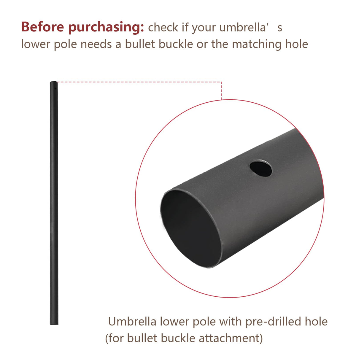 C-Hopetree replacement pole fits patio umbrellas for quick fixes.