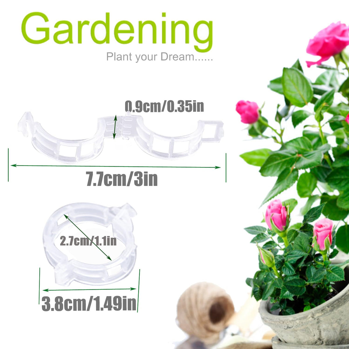 CACERIAWM tomato clips in garden demonstrate easy installation for upright growth