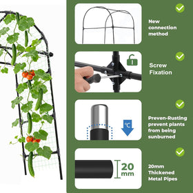 CACERIAWM tomato peas beans trellis supports vertical growth.