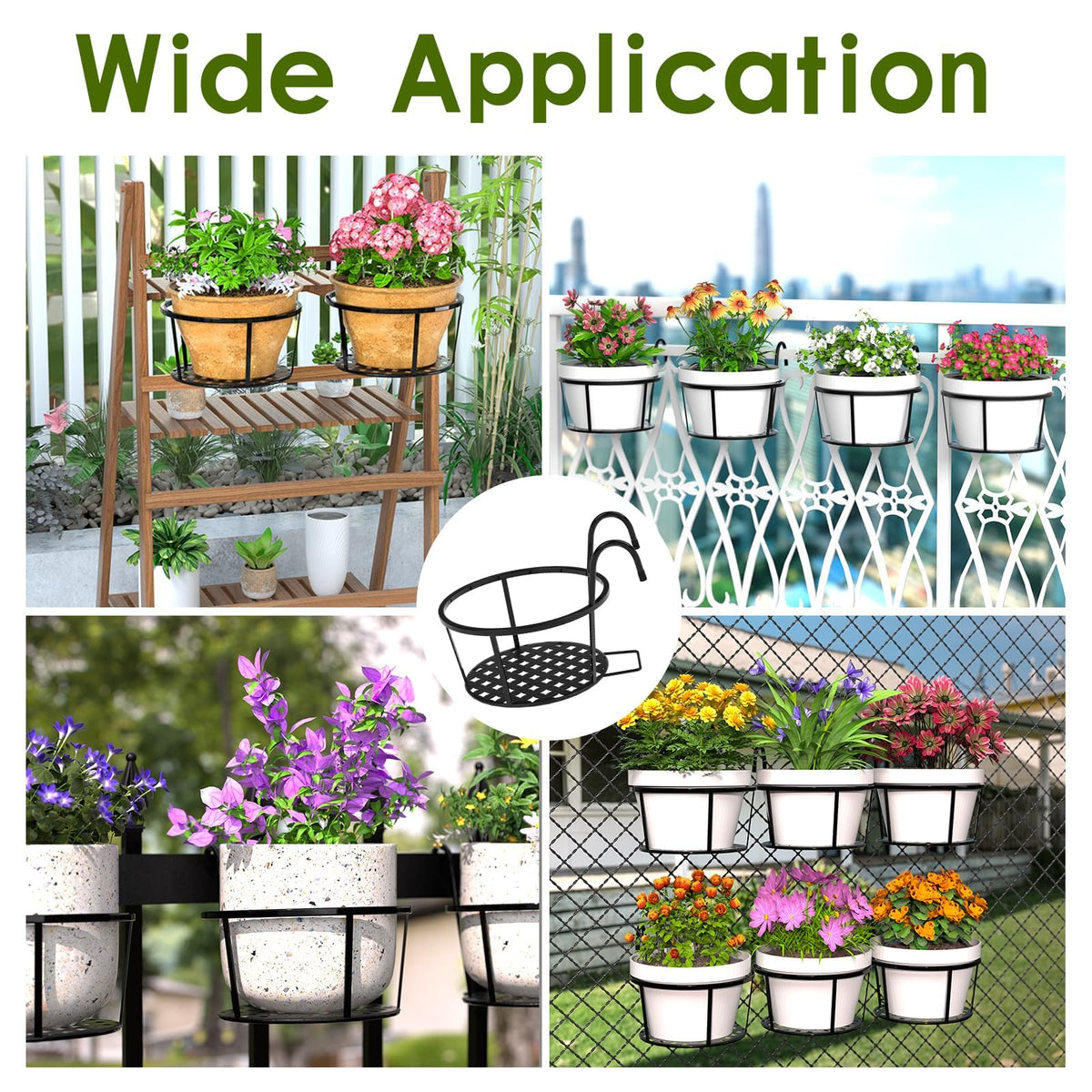CADANI patio porch garden decor keeps greenery along the rail