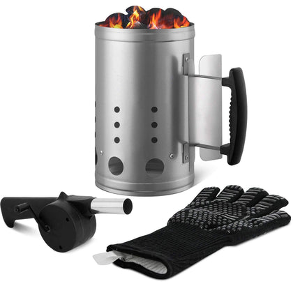 CADARA charcoal chimney starter top view for fast, clean lighting