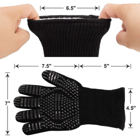 CADARA heat-resistant glove 1472f safeguards hands during grilling