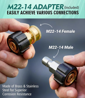 CADEGUO brass and stainless steel ends resist rust for longevity