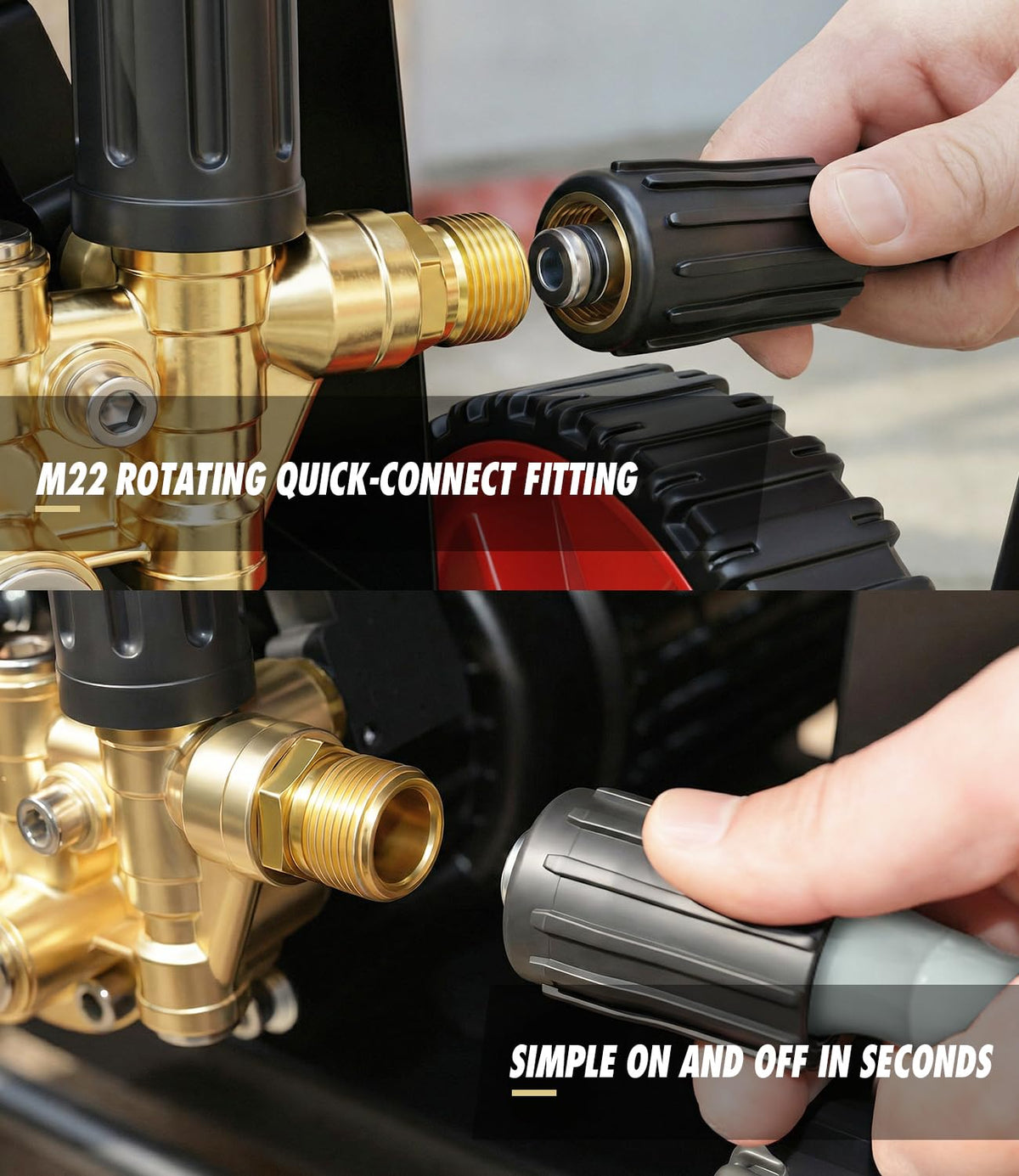 CADEGUO hose compatible with hot and cold water setups