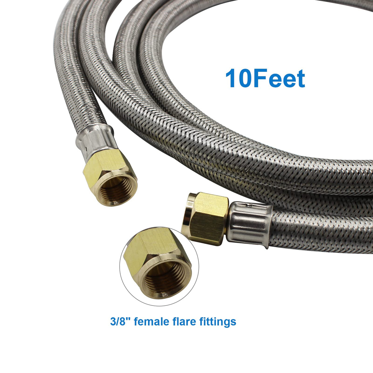 High-pressure 350 psi hose supports safe outdoor use with reliable 3/8 flare fittings.