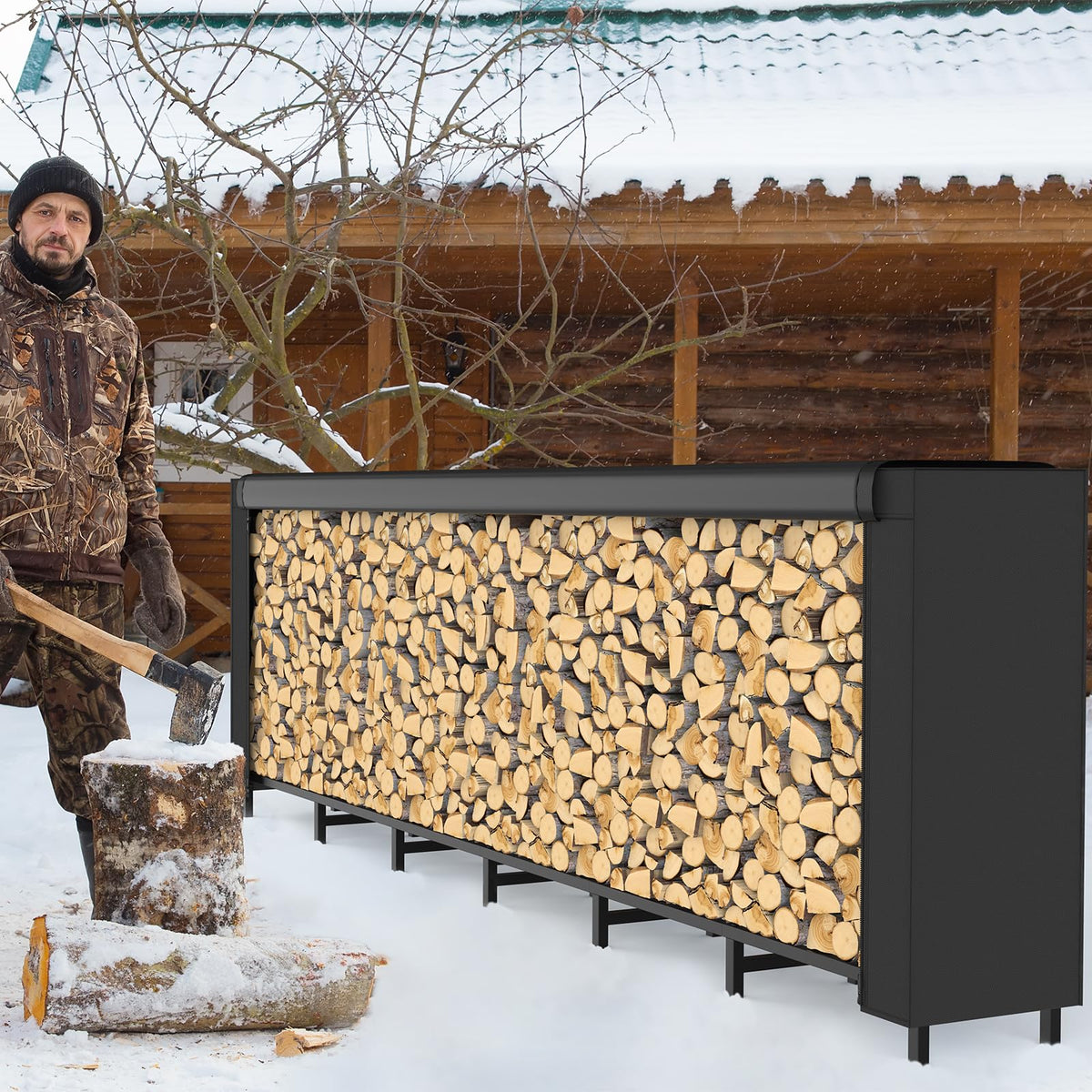 CADUKE dual-side zipper cover allows easy log retrieval