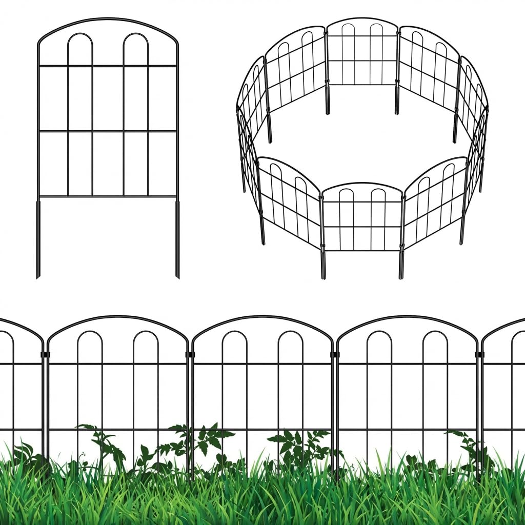 CADUKE garden fence border panel connection for a neat edge