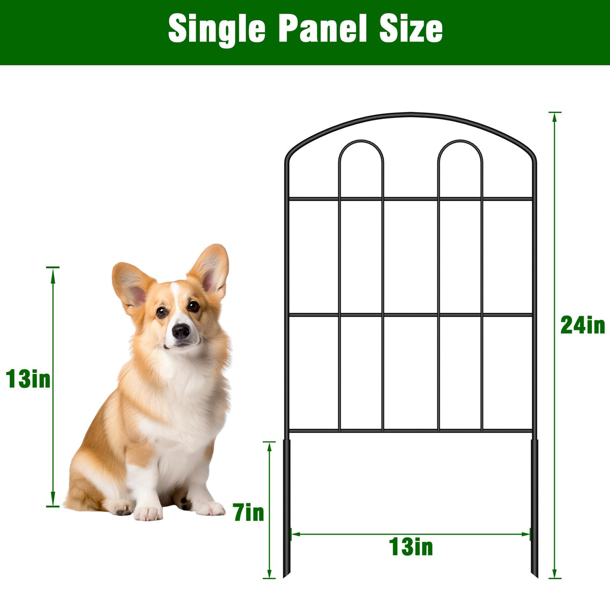 CADUKE garden fence stake in ground stabilizes panels