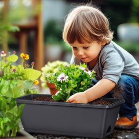 CADUKE railing planter boxes dimensions 16.9 x 6.9 x 5.5 inches for planning.