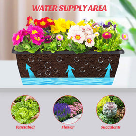 CADUKE railing planter boxes suitable for indoor and outdoor use in any weather.