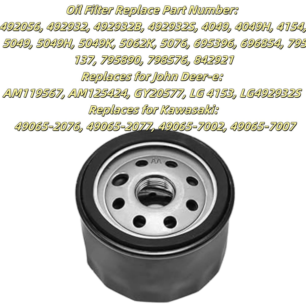 CAFEZAYO oil filter compatible with Briggs & Stratton and John Deere.