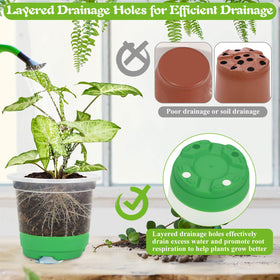 Caffox pots with drainage holes keep roots healthy