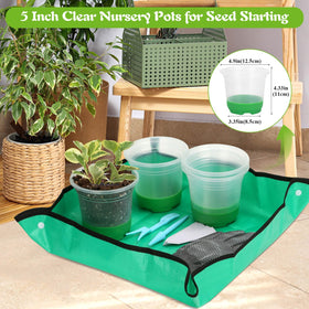 Caffox gardening gloves protecting hands during transplanting