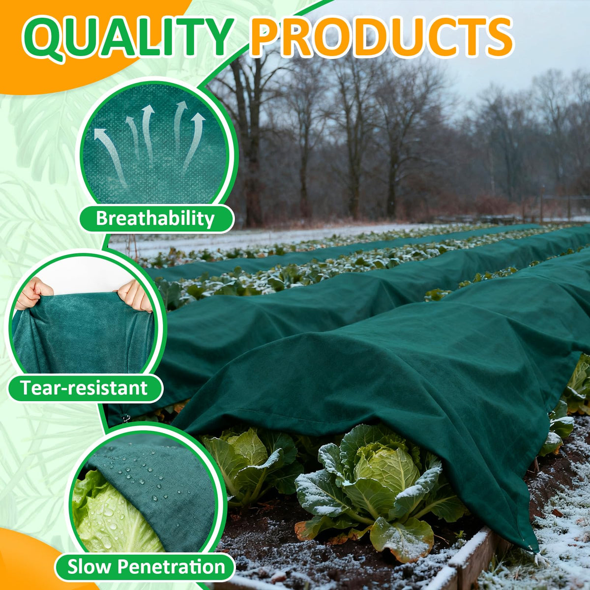 Cahomo frost cloth microporous structure promotes airflow while shielding plants
