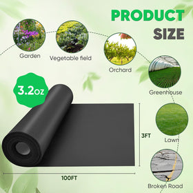 Cahomo heavy-duty ground-cover fabric laid over soil reduces weed growth